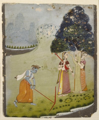 Balaram che attinge acqua per Krishna, metà del 1700 da Indian School